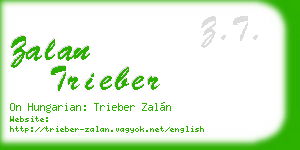 zalan trieber business card